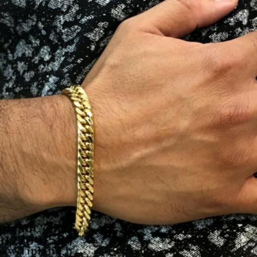 دستبند مردانه کارتیر استیل طلایی مدل g-22
