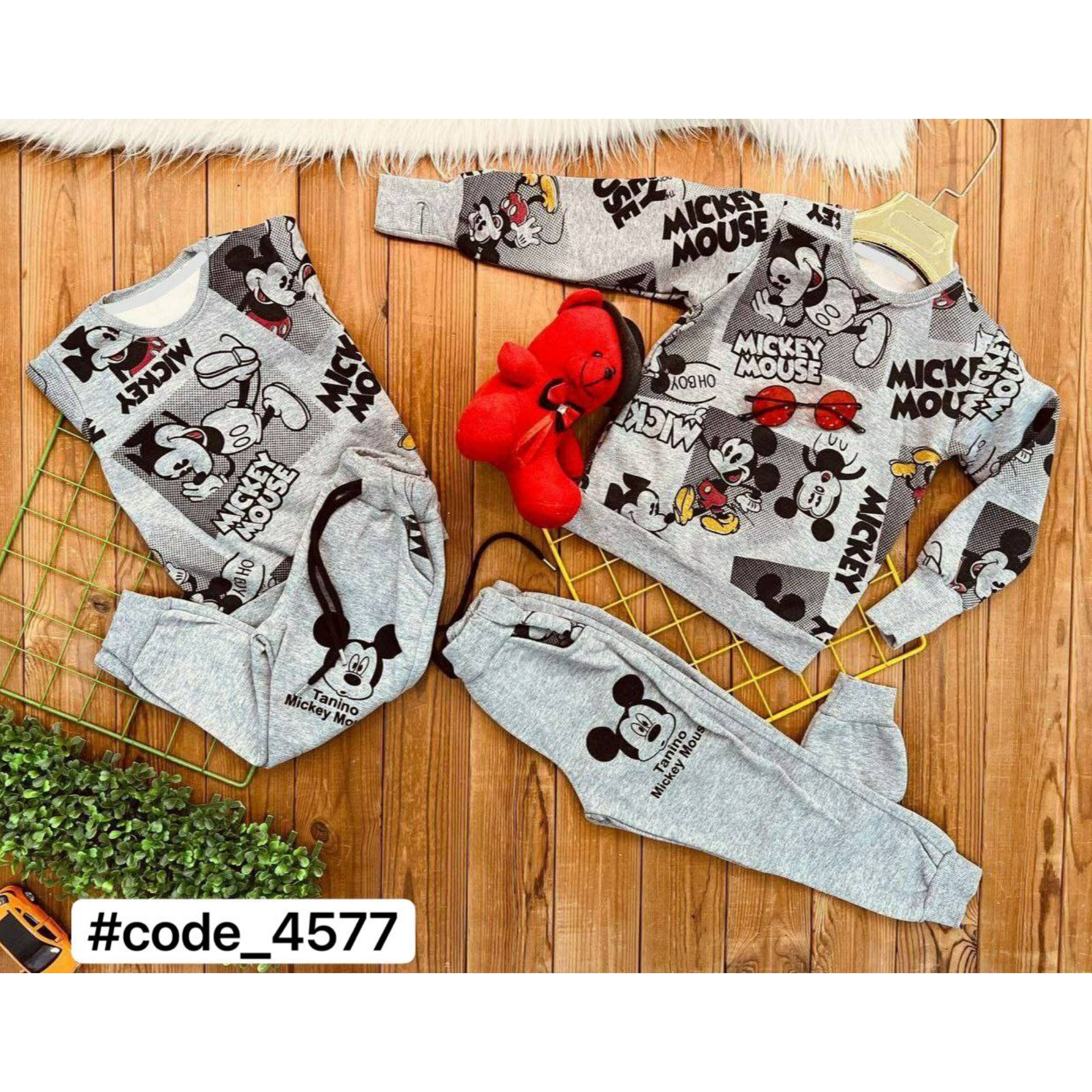 بلوز شلوار اسپرت انگشتی میکی موس