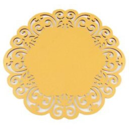 زیر بشقابی مولتی استایل طرح مشبک ، در دو رنگ طلایی و نقره ای،بسته 4عددی،سایز  25سانت