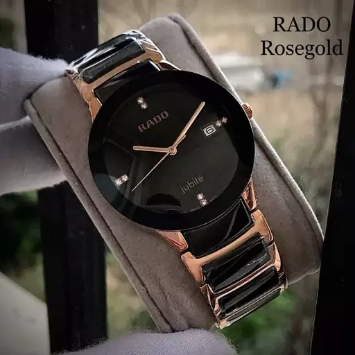 ساعتمچی زنانه طرح رادو بند سرامیک موتور ژاپن ضد آب رنگ ثابت rado