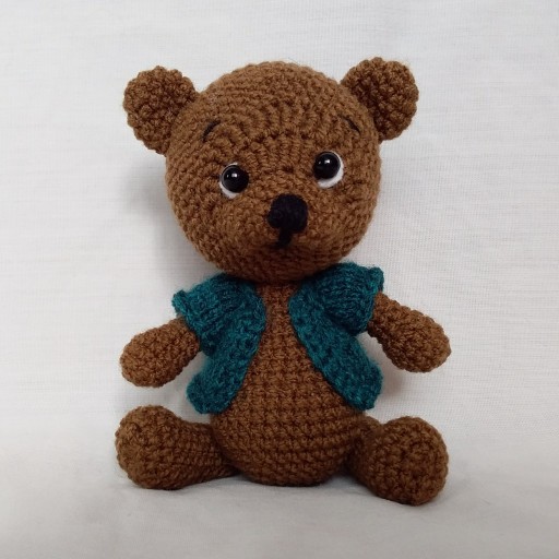 عروسک بافتنی تدی خرسه پسرانه خانواده ی هنری
