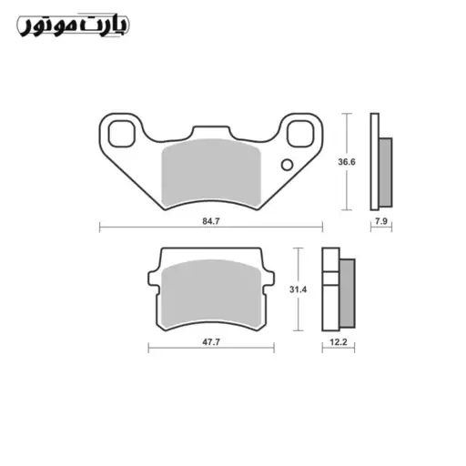 لنت ترمز موتور  ای تی وی 4 چرخ ATV مدل 02