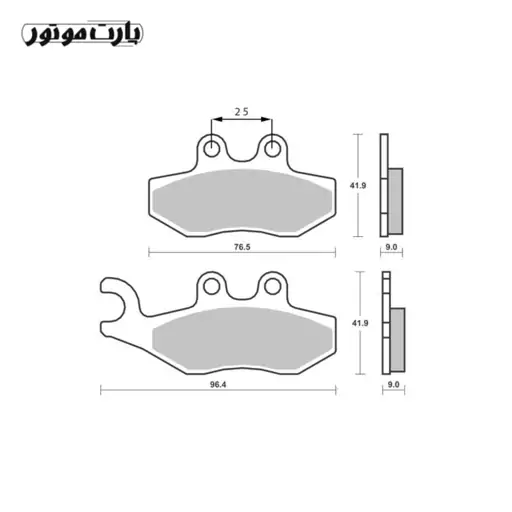 لنت ترمز جلو موتورسیکلت وسپا پیاجیو مدل Piaggio