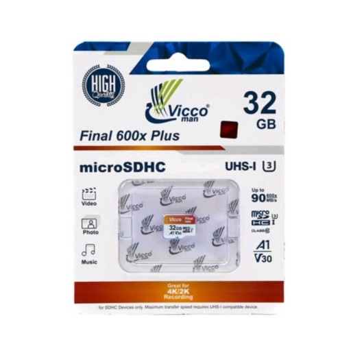 کارت حافظه‌ microsd hc ویکومن 600X ظرفیت 32 گیگابایت