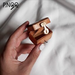 جعبه ی کوچک چوبی دست ساز مینی مال و کیوت مناسب برای دکور و هدیه و تزئین 