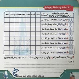 مگنت زمانبندی مصرف آب روزانه