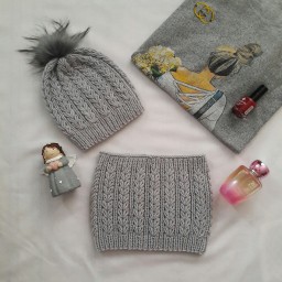 ست کلاه و شالگردن رینگی ترک دست بافت