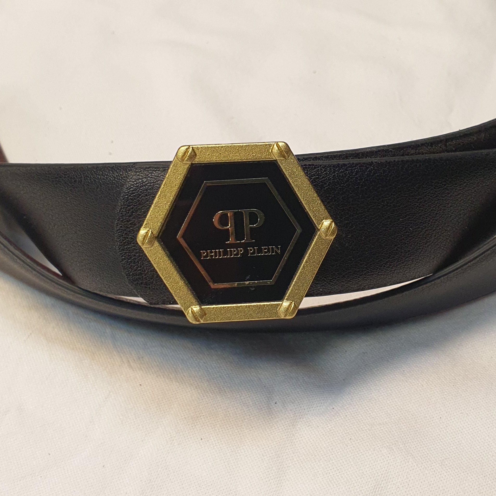 کمربند فوم مشکی داخل زرشکی  مارکPHILIPP PLEIN