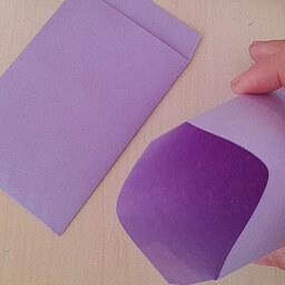 پاکت دستساز  کاغذی سایز  11 در 7سانتیمتر رنگ بنفش 
