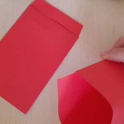 پاکت کاغذی دستساز سایز 11 در 7 سانتیمتر رنگ قرمز