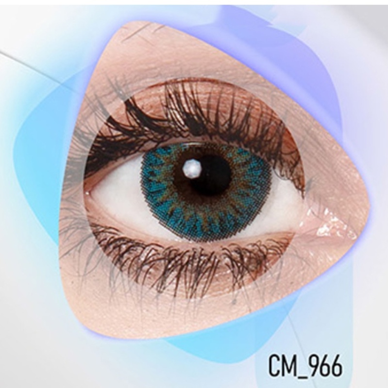 لنز چشم رنگی (زیبایی) سالانه کلیر ویژن  آبی عسلی بدون دور 