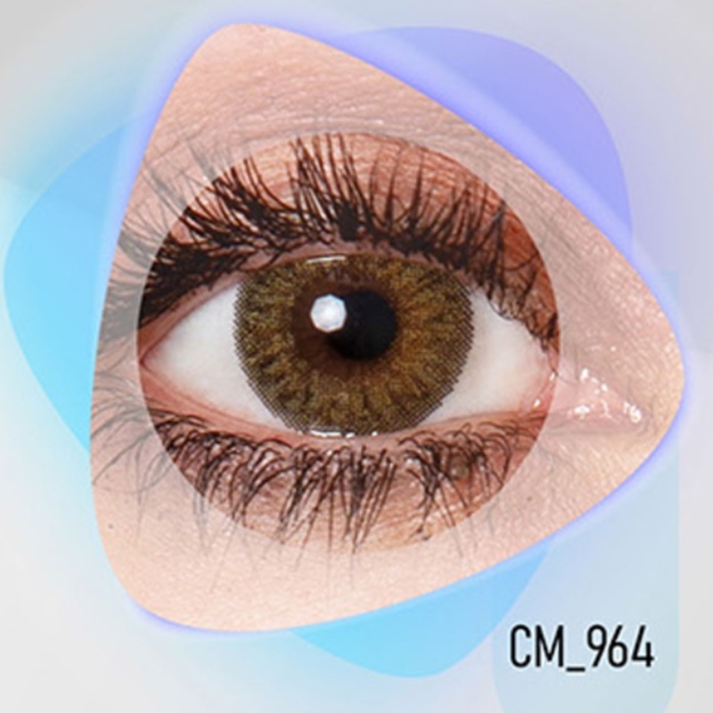 لنز چشم رنگی (زیبایی) سالانه کلیر ویژن عسلی طوسی بدون دور 