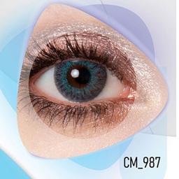 لنز چشم رنگی (زیبایی) سالانه کلیر ویژن طوسی آبی دور دار 