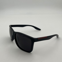 عینک آفتابی اسپرت مشکی مات یووی 400 استاندارد با صورت خور تضمینی 
