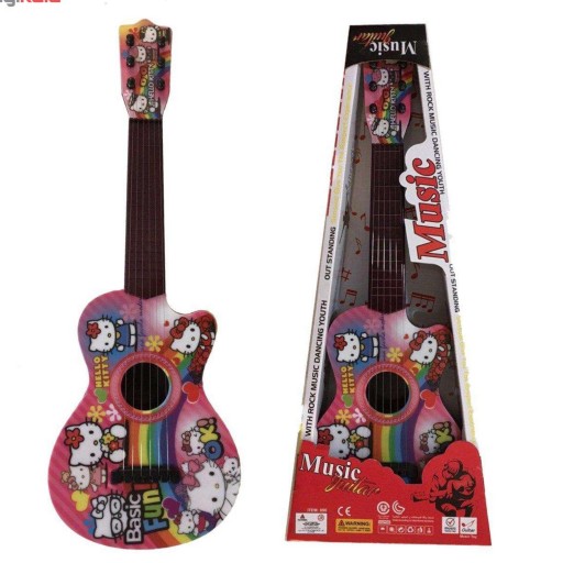 گیتار اسباب بازی متوسط 63 سانتی طرح کیتی Hello Kitty