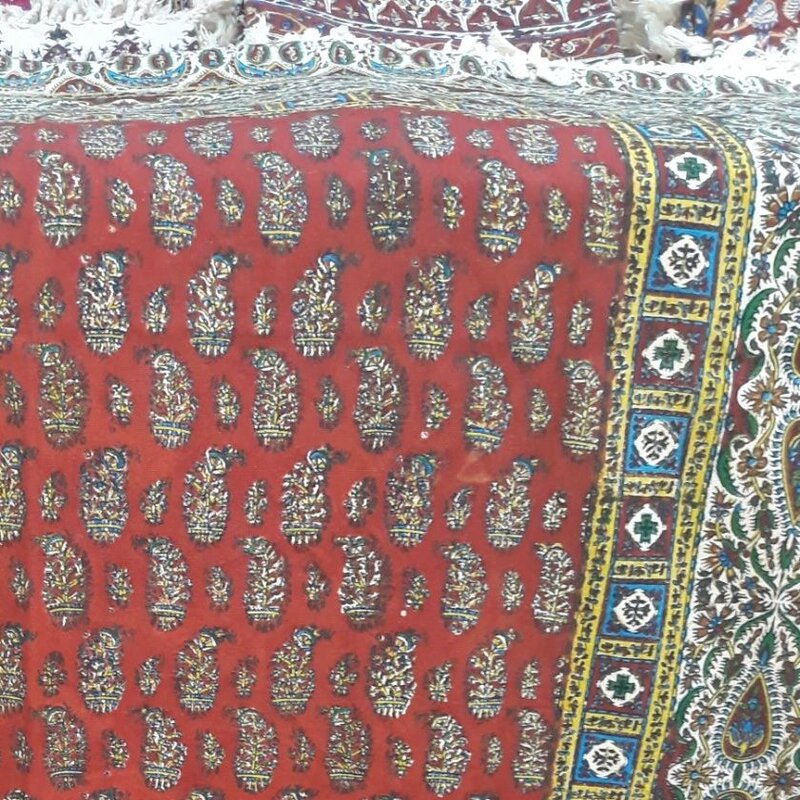 رومیزی و سفره قلمکار  سنتی اصلی اصفهان 