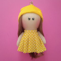 آویز عروسک دختر پک 10 عددی در رنگهای مختلف 