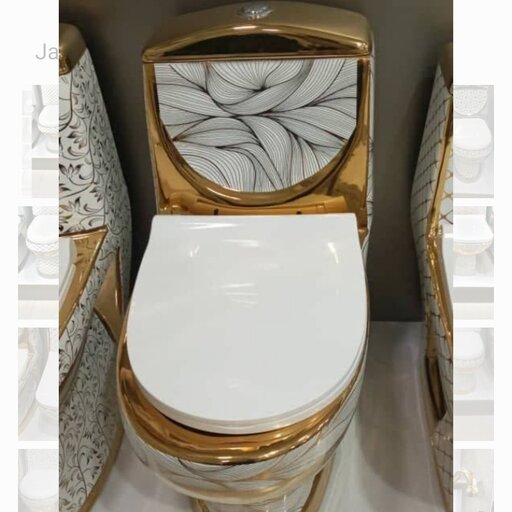 توالت فرنگی کاتیا مدل بلونی طلایی 