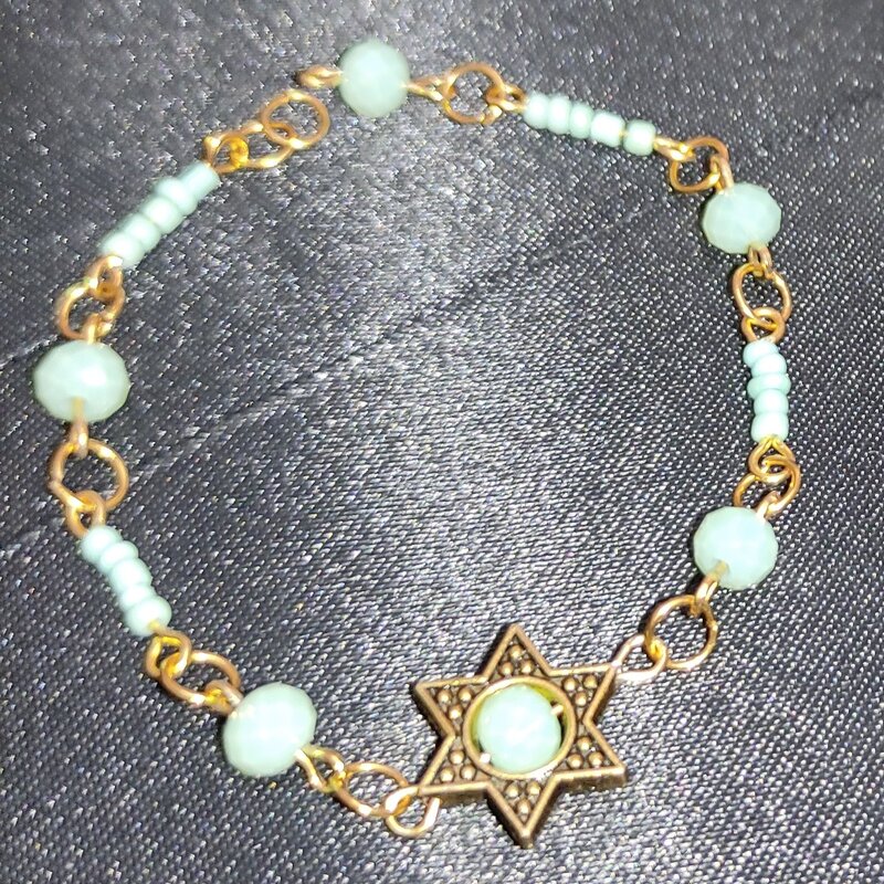 دستبند  و گوشواره  طرح ستاره ترکیب کریستال و استیل 