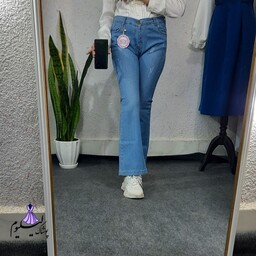 شلوار جین دمپا شلوار لی دمپا گشاد زنانه سایزبندی 38 تا 46