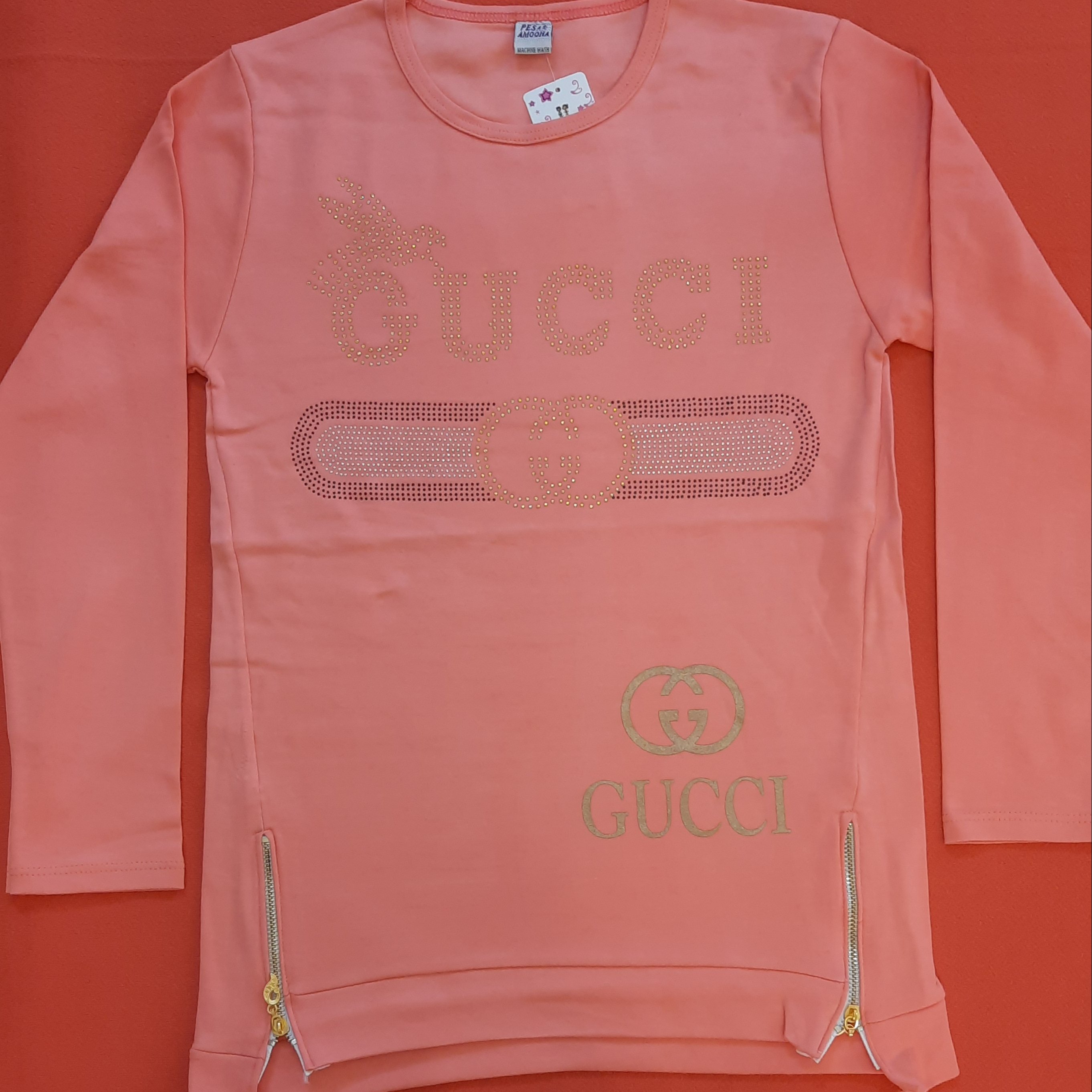 بلوز پاییزه دخترانه نخ پنبه با کیفیت سایز60 و 65