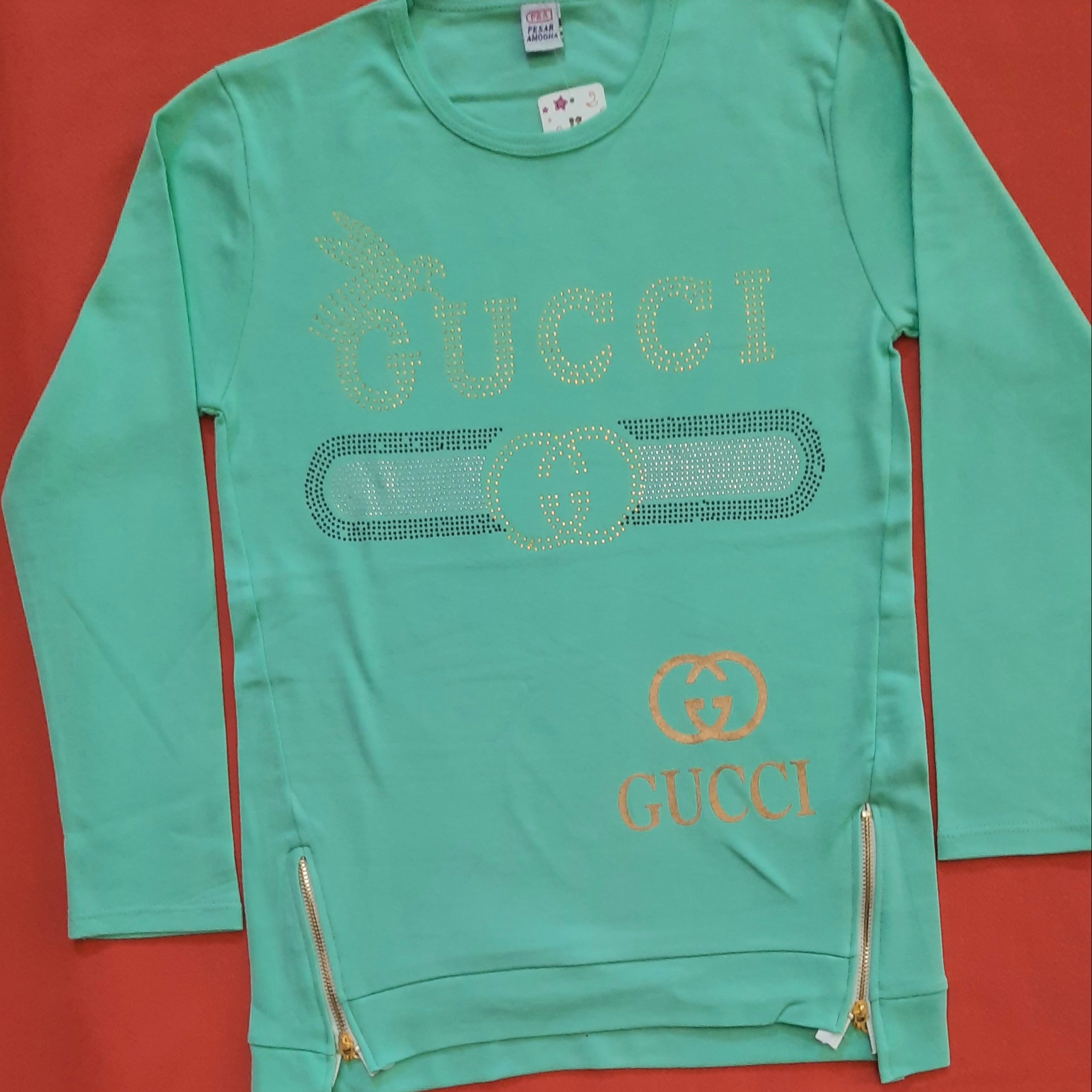 بلوز پاییزه دخترانه نخ پنبه با کیفیت سایز60 و 65