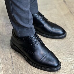 کفش کلاسیک مردانه رنگ مشکی براق مدل کلارک سایز 40 الی 45 موجود جنس چرم 