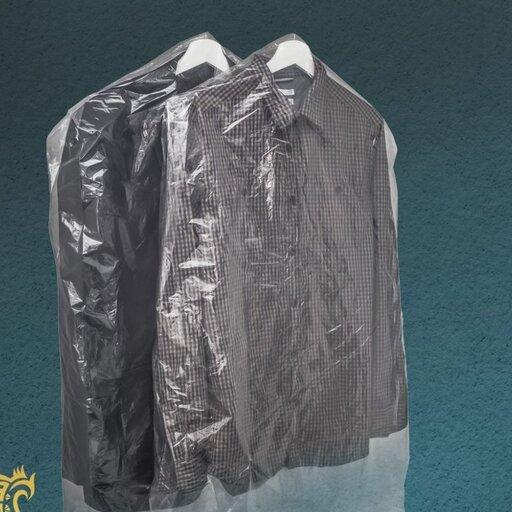 کاور لباس نایلونی مانتویی سایز  60 در 120 مخصوص خشکشویی بسته 300 عددی