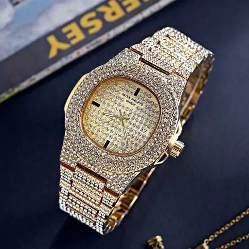 ساعت مچی پتک فیلیپ PATEK PHILIPPE طرح فول نگین مدل 1265
