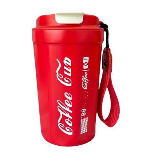 تراول ماگ طرح نوشابه ای 380 میلی لیتری مدل Coffee Cup اورجینال استیل 304