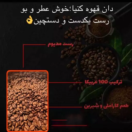 قهوه ی 100 عربیکا کنیا نیم کیلویی