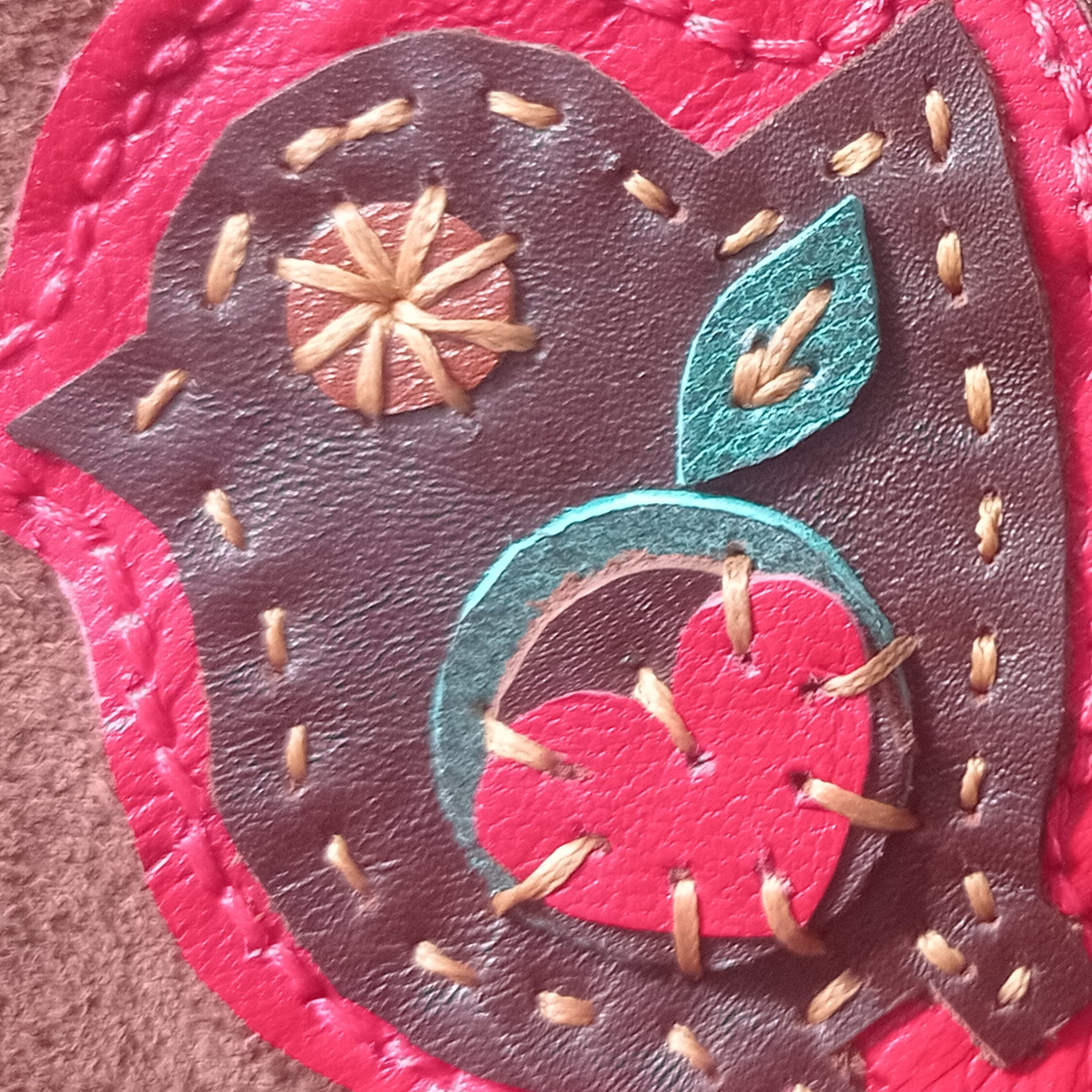  جاکلیدی پرنده چرم دست دوز (چرم طبیعی)