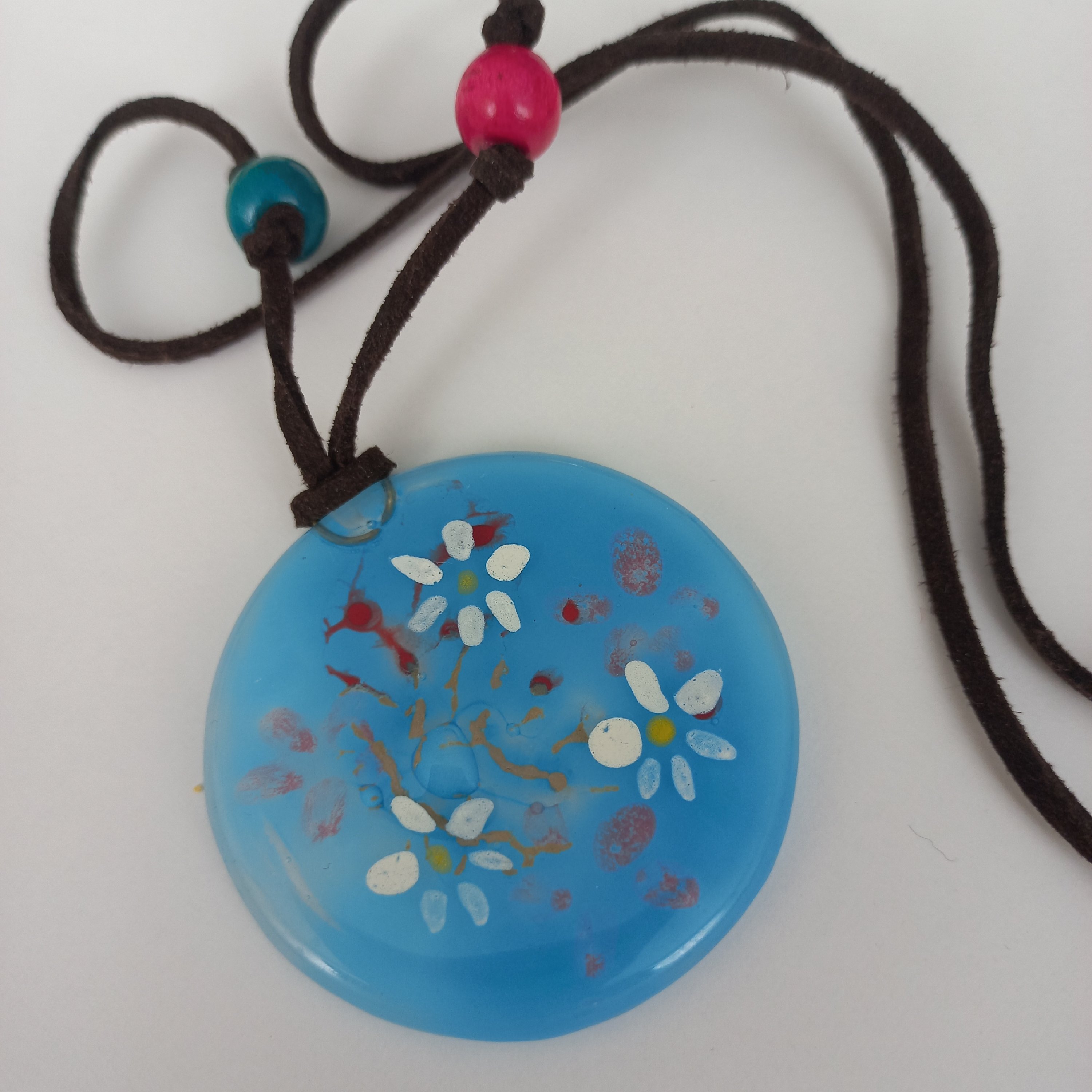 گردنبند آمینا طرح بهار فیروزه ای