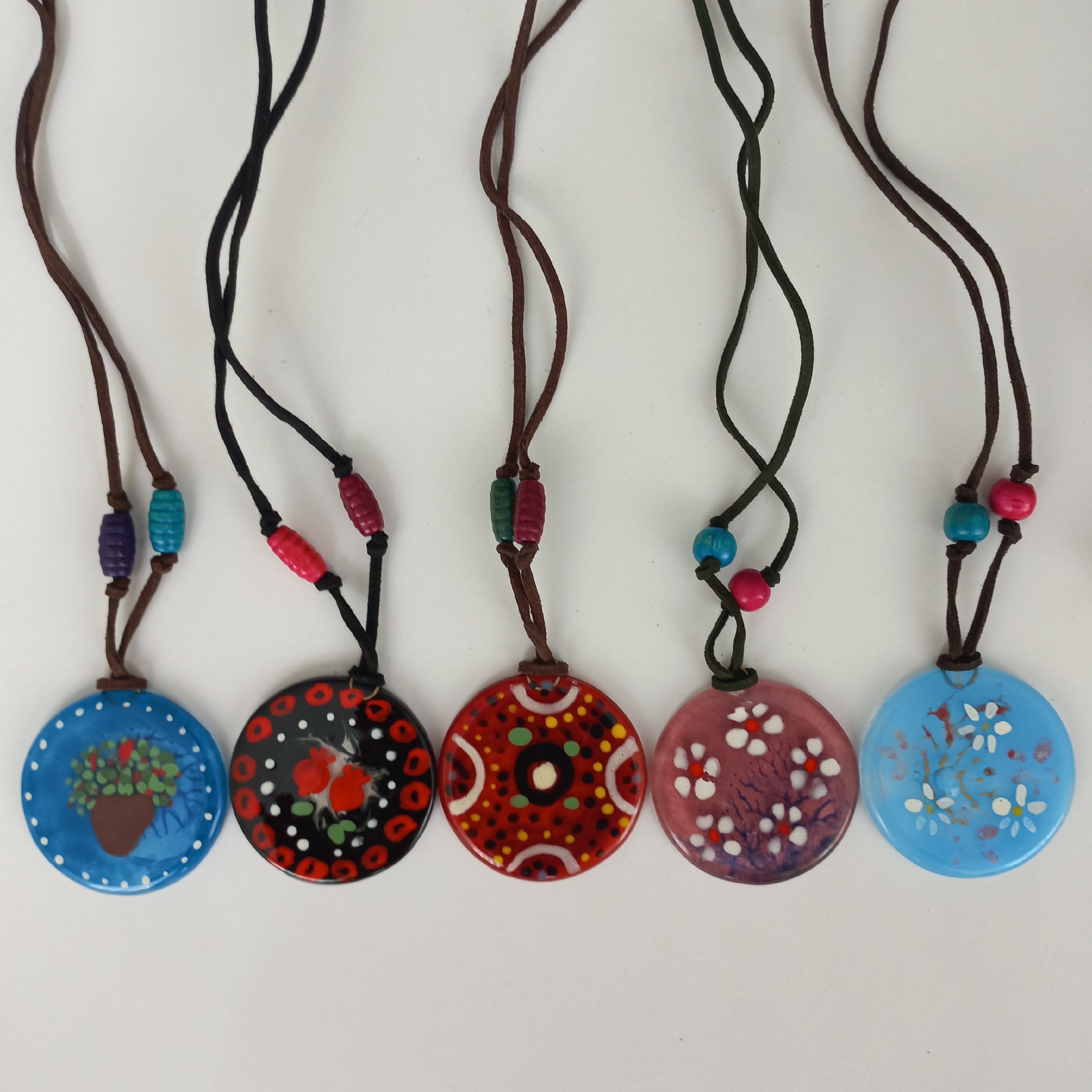 گردنبند آمینا طرح بهار فیروزه ای