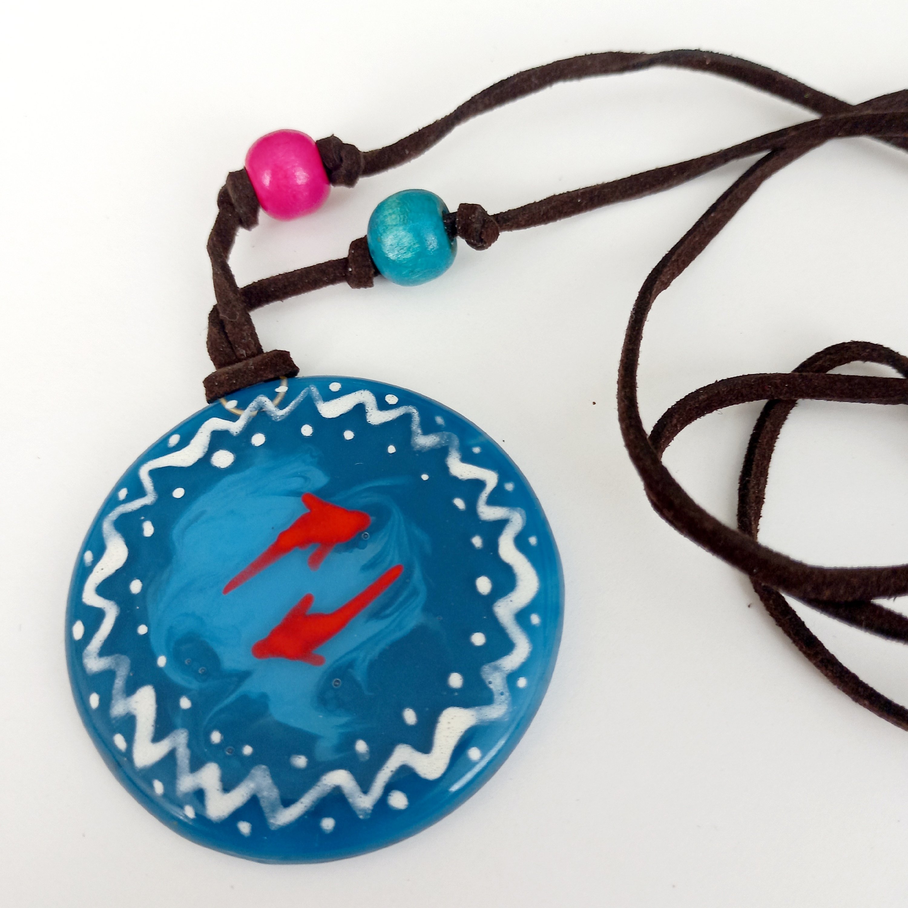 گردنبند آمینا طرح حوض ماهی