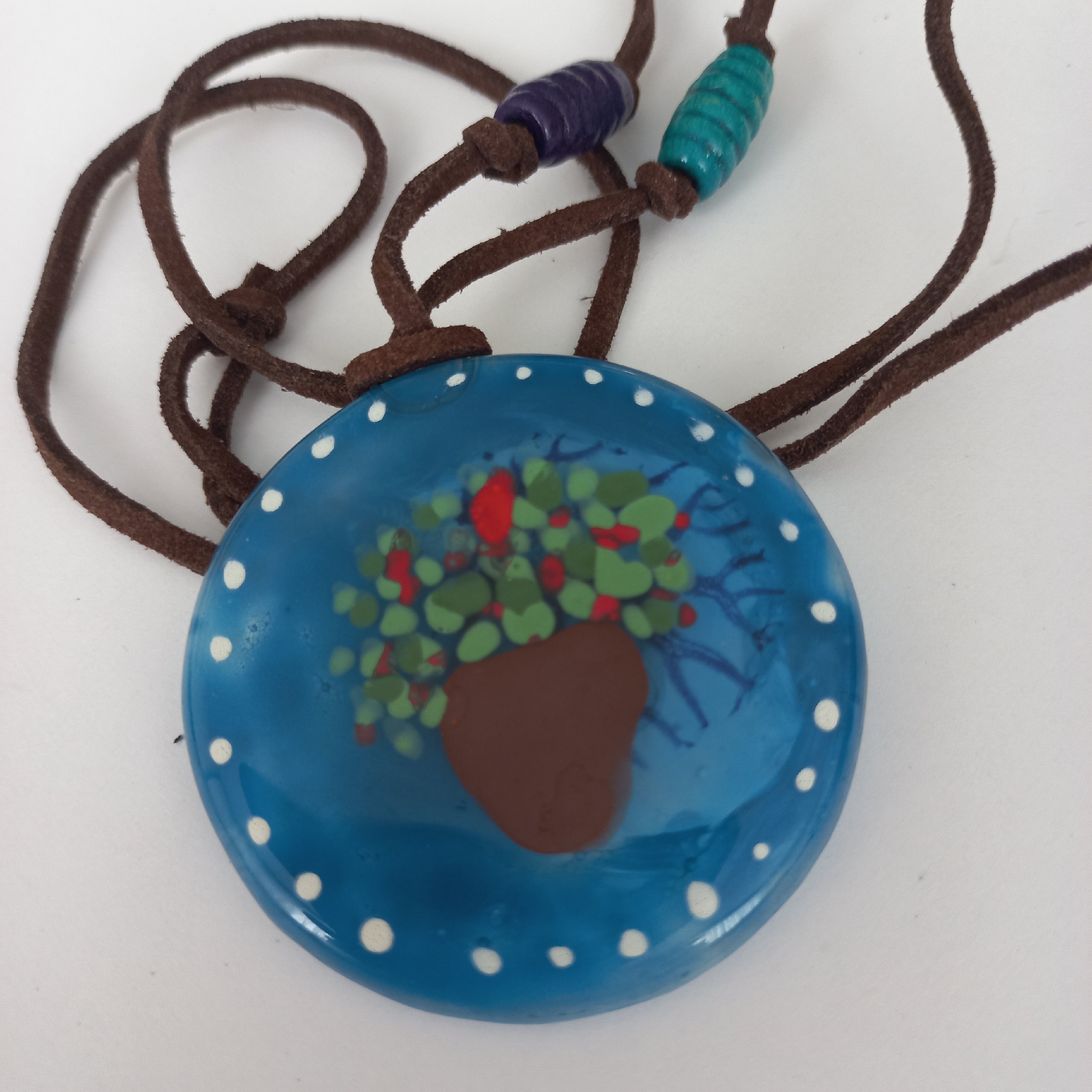 گردنبند  آمینا طرح  گلدون شمعدونی