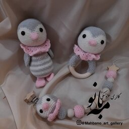 ست نوزادی طرح پنگون بافته شده با قلاب وکاموای مرغوب ایرانی 