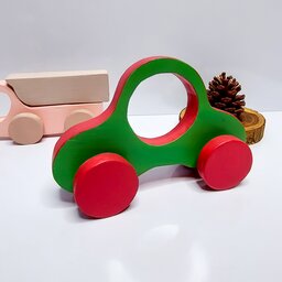 اسباب بازی چوبی ماشین چوبی با چرخ های متحرک در برند دیلناوود