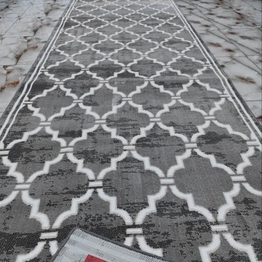 فرش کناره فانتزی  طرح مراکشی سایز 100 در 170  سانت 500شانه تراکم هزار