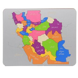 پازل نقشه چوبی ایران 