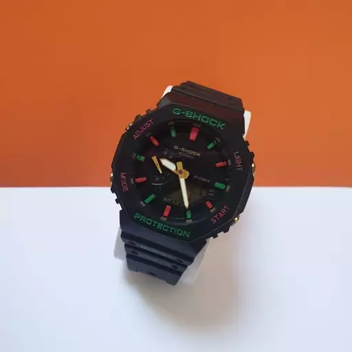 ساعت مردانه پسرانه جی شاک اصلی اسپرت قاب ریز موتور ژاپن بند رابر  g shock