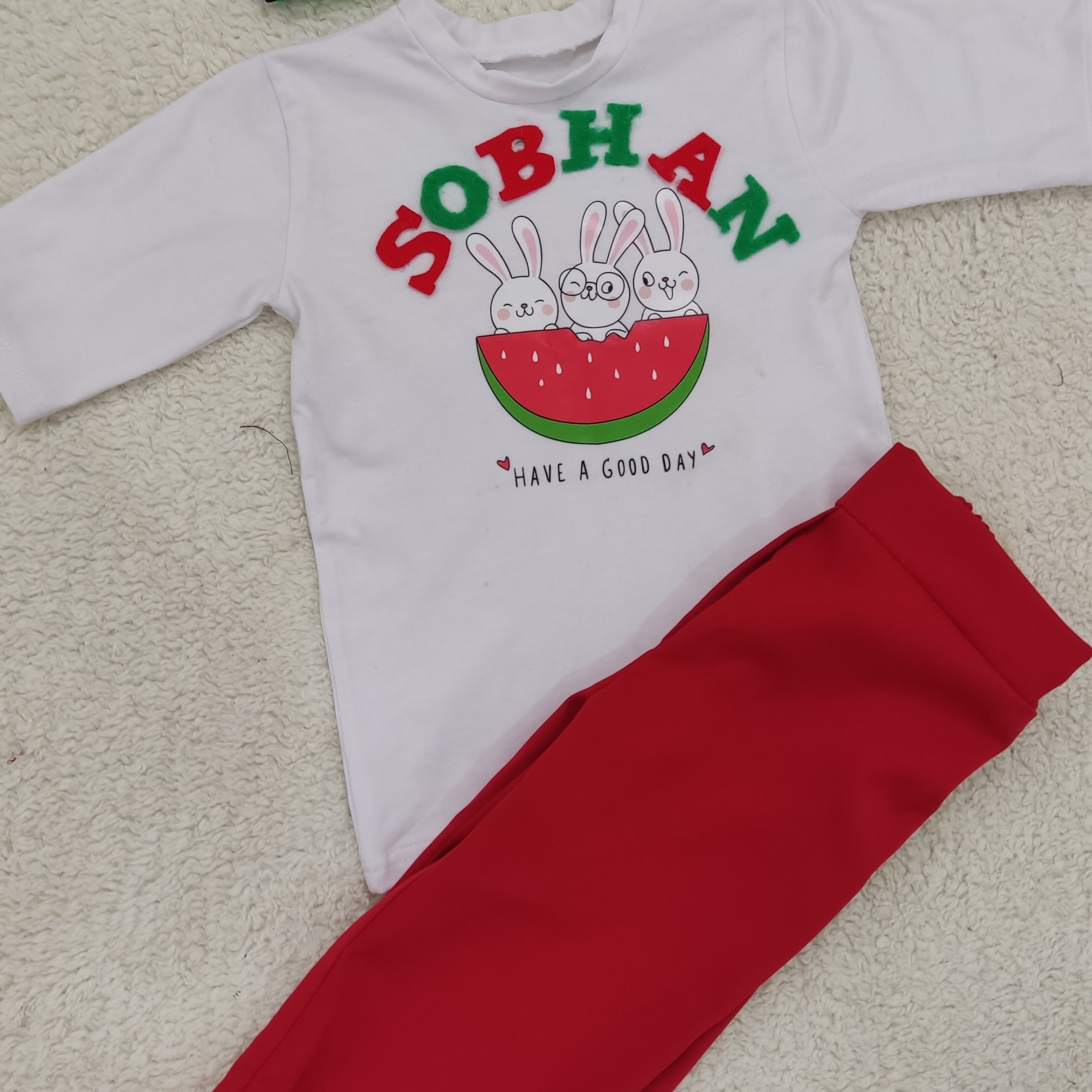 ست بلوز ،شلوار وتاج یلدایی🍉پسرانه