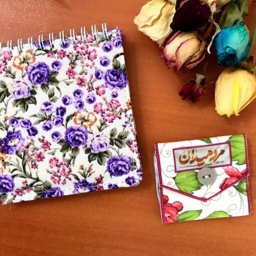 ست دفترچه یادداشت طرح گل گلی گلدار   به همراه جانماز

