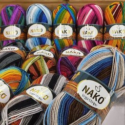 کاموا ناکو وگا ترک اسپرت 100گرم 190متر 100درصد اکریلیک آبرنگی و بسیار زیبا در رنگهای جذاب و دوست داشتنی با کیفیت عالی