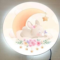 چراغ خواب کودک طرح خرگوش ناز کد 8 با اداپتور