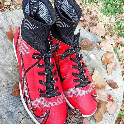 کفش ورزشی فوتسال سالنی جورابی ویپور 14 قرمز  مردانه ، پسرانه ( سایز 40 )