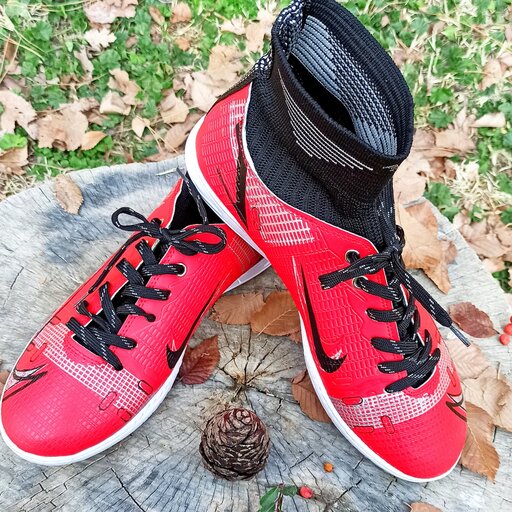کفش ورزشی فوتسال سالنی جورابی ویپور 14 قرمز  مردانه ، پسرانه ( سایز 40 )