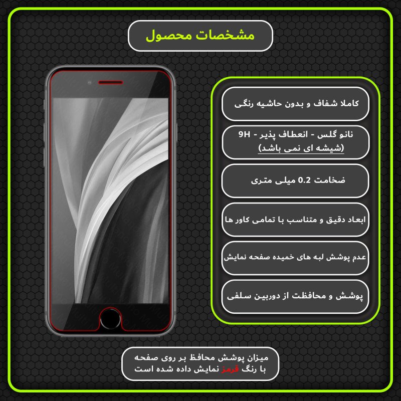 محافظ صفحه نمایش MultiNano مدل X-S1Nمناسب برای موبایل اپل iPhone SE  2022