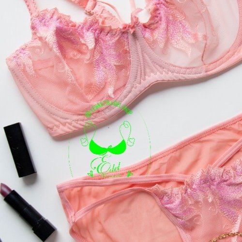 ست زنانه  فنردار هارنسی توری شورت وسوتین   کیفیت عالی شورت پد نخی