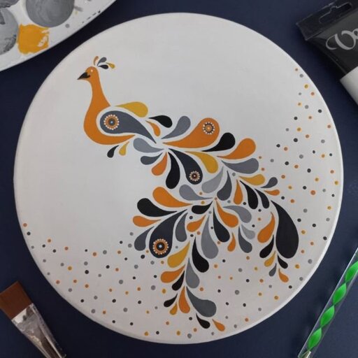 دیوارکوب طاووس زیبا هنر دست و کاملا براق